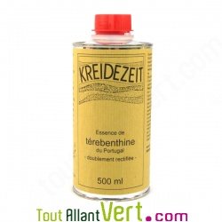 Essence de térébenthine pour dilution ou nettoyage, 500ml