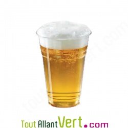 Gobelet Naturesse PLA 25cl transparent biodgradable en amidon de mais, pour boissons froides, lot de 50