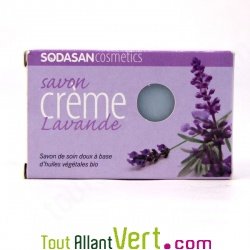 Savon Lavande et beurre de karit bio Sodasan, 100gr