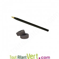 Stylo bille en pneu et plastique recycl encre noire