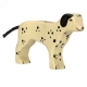 Chien Dalmatien en bois debout 11,5 cm, grande figurine Holztiger