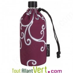 Gourde cologique en verre isotherme Mauve Violet 0.6 litres