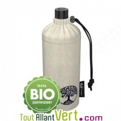 Gourde écologique en verre isotherme textile bio 0.6 litres