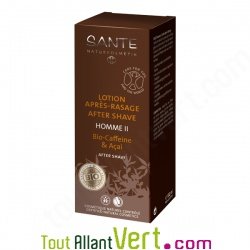 Lotion aprs rasage bio Homme, Cafene bio et Aai, Sante 100ml