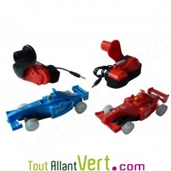 Circuit de voitures aliment par une manivelle  dynamo, 6 ans+