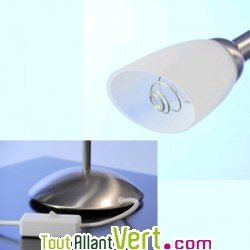 Lampe de table blindée, métal brossé contre champs électromagnétiques