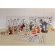 Crche en carton recycl  monter et colorier soi-mme