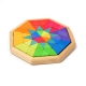 Puzzle créatif en bois multicolore octogone Grimms