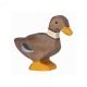 Canard marron en bois debout 6 cm, Holztiger