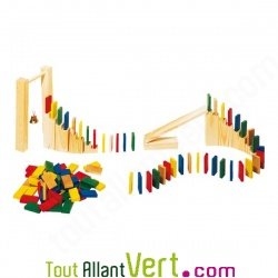 Rallye des dominos en bois 250 pièces, Toys Pure, 5 ans+