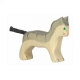 Chat gris en bois debout 6 cm