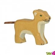 Lionceau en bois debout 7,5 cm