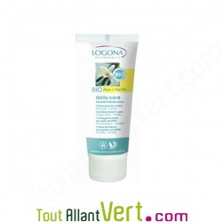 Crme mains vanille et aloe bio hydratation au quotidien Logona, 100 ml