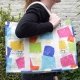 Grand sac cabas coton biologique couleur t, 50x35 cm