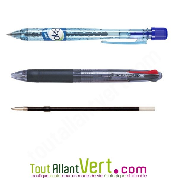 BIC Recharge pour stylo à bille 4 COULEURS pointe moyenne encre Bleue 90171