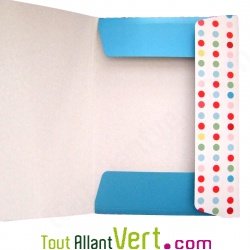 Chemise lastique recycle 3 rabats, Patchwork Mouton