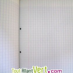 Bloc de cours perfor Grands carreaux A4 200p 70g Forever