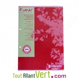 Bloc de cours perfor Grands carreaux A4 200p 70g Forever