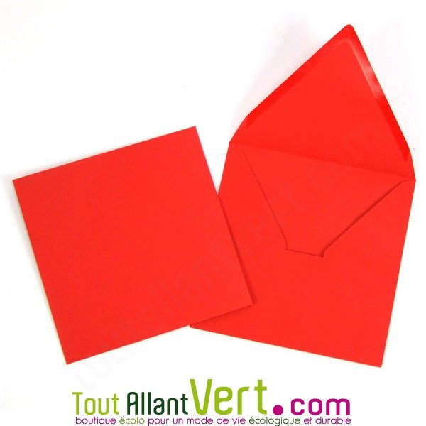 Arbre aux papiers enveloppe recyclée carrée 15 cm fabrication française