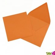Enveloppes recyclées abricot 15x15 cm, lot de 50