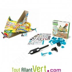 Kit de pices connectrices pour fabriquer un avion  partir d\'objets rcuprs, 5 ans+