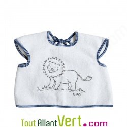 Tablier bb  enfiler, coton Bio Lion