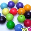 96 Perles multi-couleur 30mm en bois avec ficelle élastique