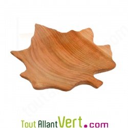 Plateau bois original en forme de feuille d\'rable
