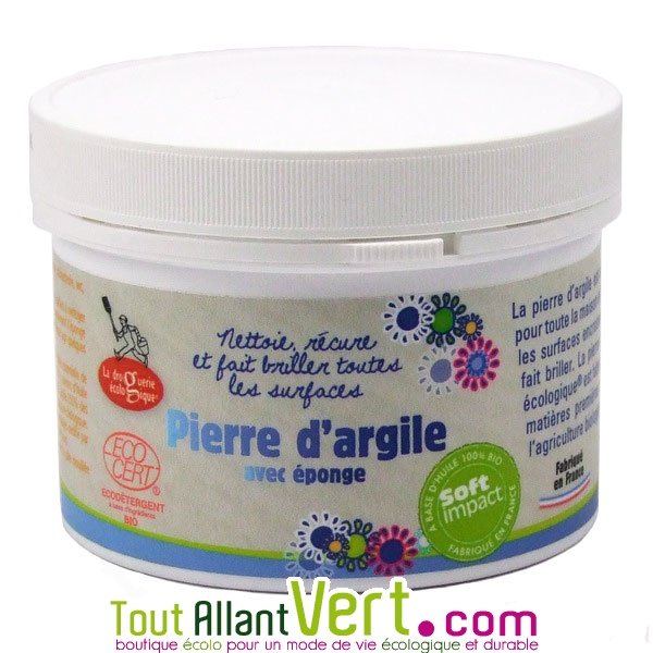 Pierre d'Argile, nettoyant naturel multi-usages pot de 500g +
