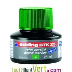 Recharge d\'encre vert pour marqueurs effaçables vert Edding 28, BTK25