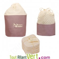 Kit 15 coton dmaquillant lavables en coton bio et le filet, Tendances d\'Emma