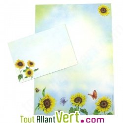 Papier  lettre Tournesol 100% recycl