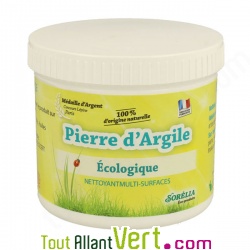 Pierre d\'Argile : nettoyant 100% naturel, pot de 550g + éponge