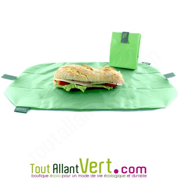 Sac à sandwich format baguette en tissu réutilisable et lavable