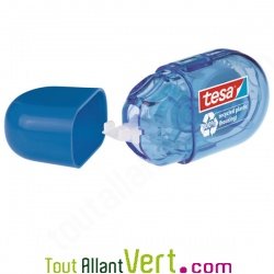 Mini Roller de correction recyclé bleu, Eco-Logo