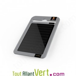Chargeur solaire Outdoor rsistant et plat, 2000 mAH Micro et Mini USB
