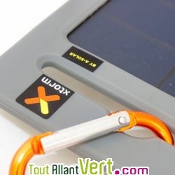 Chargeur solaire Outdoor rsistant et plat, 2000 mAH Micro et Mini USB