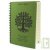 Carnet ligné Olive A5 à spirale 120 pages recyclées, 90g