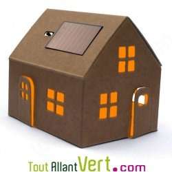 Mini maison solaire en carton  monter