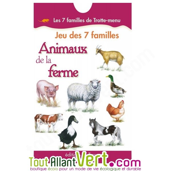 Jeu des 7 familles à imprimer : les animaux de la ferme