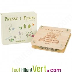 Presse  feuilles et fleurs en bois, Moulin Roty