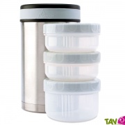 Lunch-box isotherme inox 1,5 litre, 3 compartiments