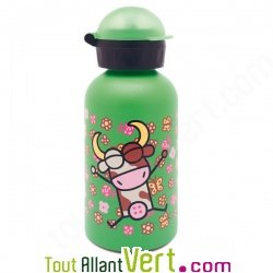 Gourde enfant inox 0,35 litre Vache sans bisphnol A ni revtement, Laken