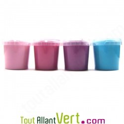Peinture aux doigts cologique - Rose, Rose fonc, Mauve et Turquoise