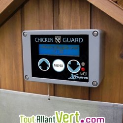 Systme ouverture et fermeture porte automatique poulailler Chickenguard Extreme