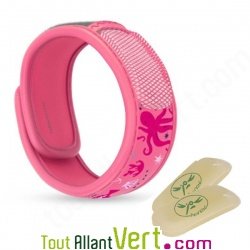 Bracelet anti-moustiques aux huiles essentielles Parakito rose pour enfant de 3  7 ans