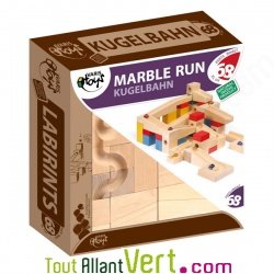 Grand Chteau toboggan  billes en bois , 68 lments