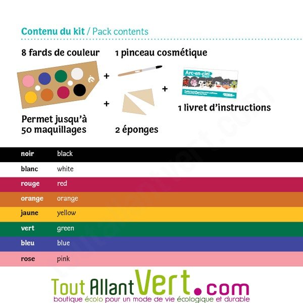 namaki Kit de Crayons de Maquillage Arc-en-ciel, 1 kit - Boutique en ligne  Ecco Verde