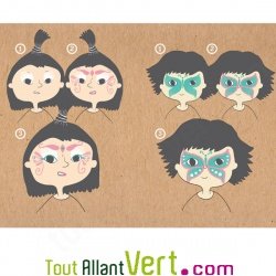 Kit de maquillage bio 3 couleurs, Princesse Papillon pour enfants