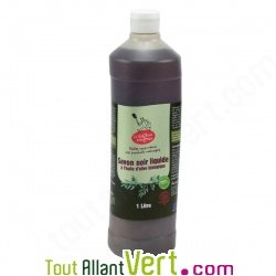 Savon Noir liquide Huile d\'olive et tournesol bio, nettoyant multi-usages 1 litre